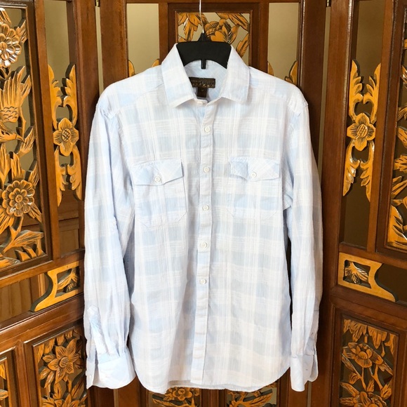 Pronto Uomo Other - Pronto Uomo Blue & White Cotton Check Top Size M